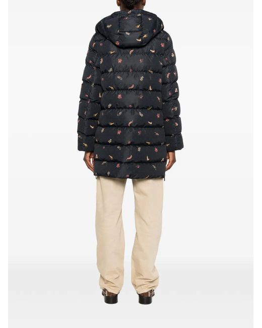 Etro Black Quilted Hooded Coat