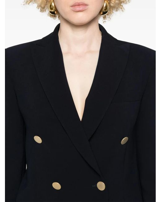 Blanca Vita Black Double-Breasted Blazer
