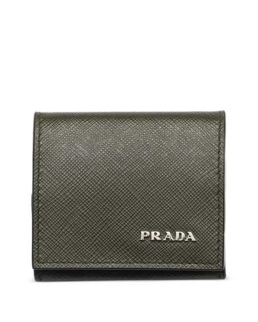 Prada Gray Saffiano Leather Coin Purse for men