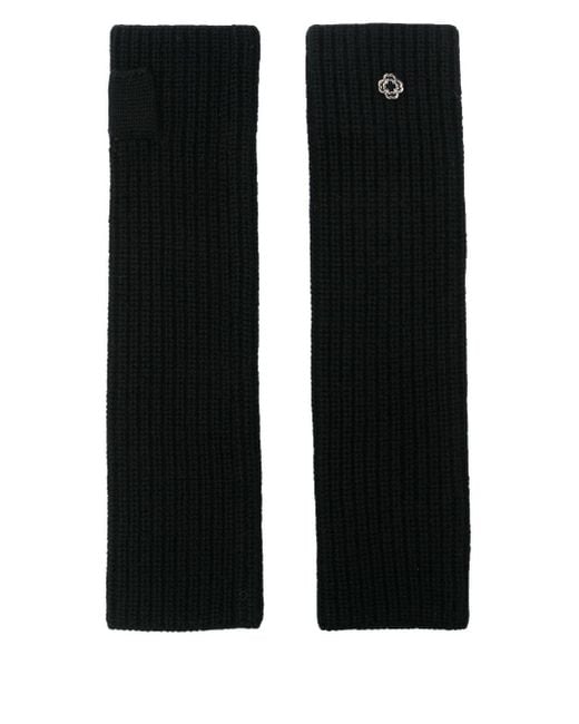 Maje Black Knitted Gloves