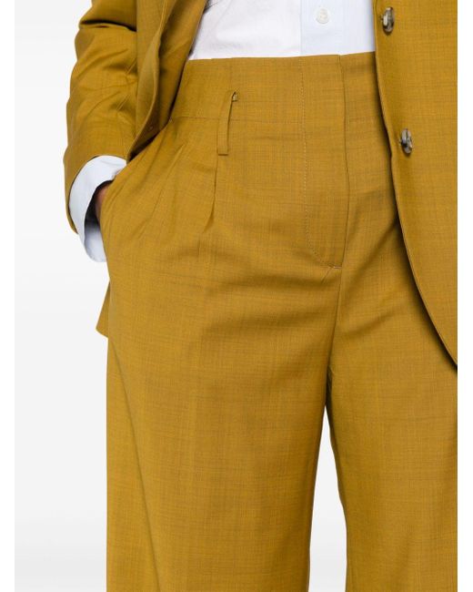 Paul Smith Yellow Straight-leg Wool Trousers