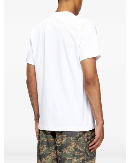 DIESEL T-Shirt Met Grafische Print in het White voor heren