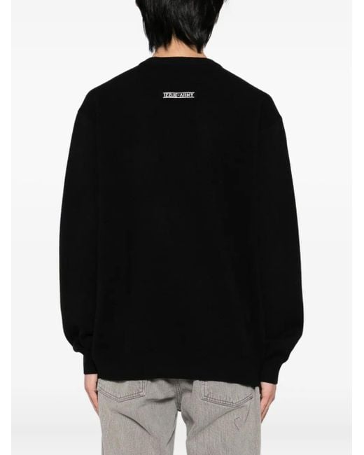 Izzue Black Logo-Print Jumper for men