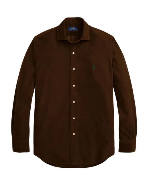 Polo Ralph Lauren Brown Long Sleeve-Sport Shirt for men