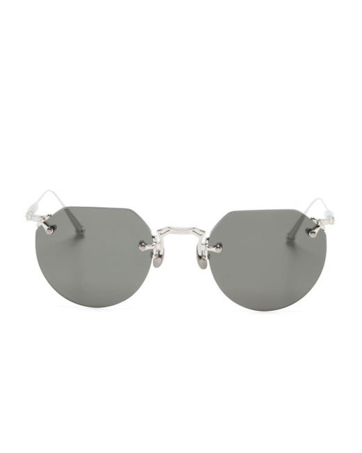 Matsuda Gray Geometric-frame Rimless Sunglasses