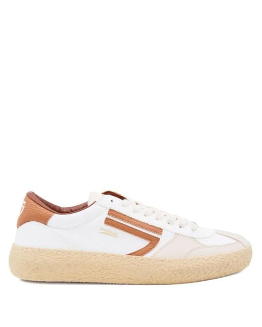 PURAAI Pink Lace-Up Panelled Sneakers for men