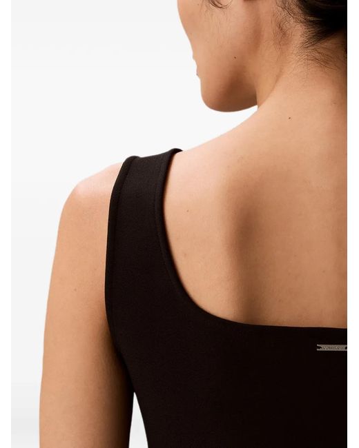 Calvin Klein Black Zip-Up Sleeveless Top