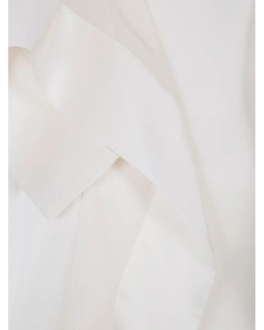 Sacai White Ruffled Top
