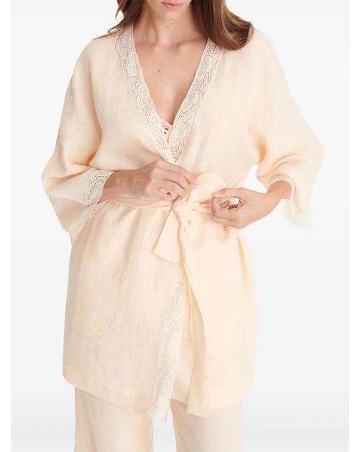 Eres White Colline Linen Top