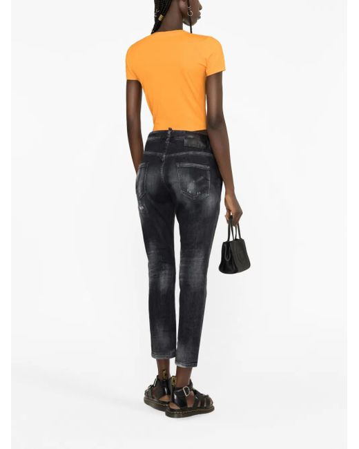 DSquared² Gerafelde Jeans in het Blue