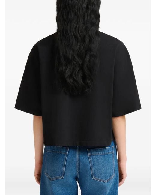Marni Black Logo-Patch T-Shirt
