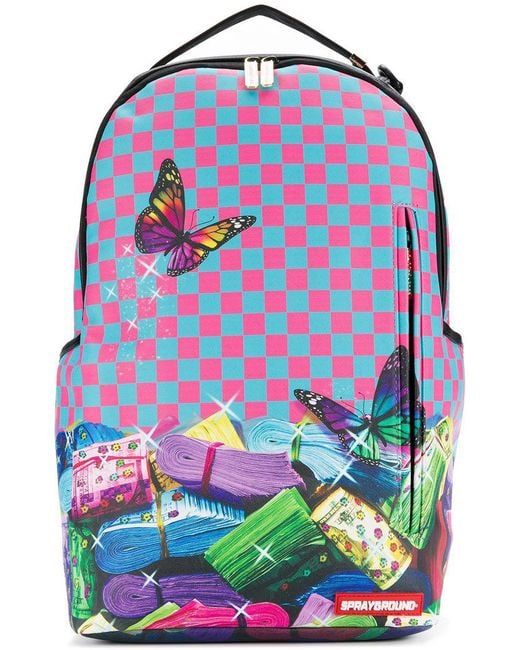 Sprayground Multicolor Butterfly Backpack for men