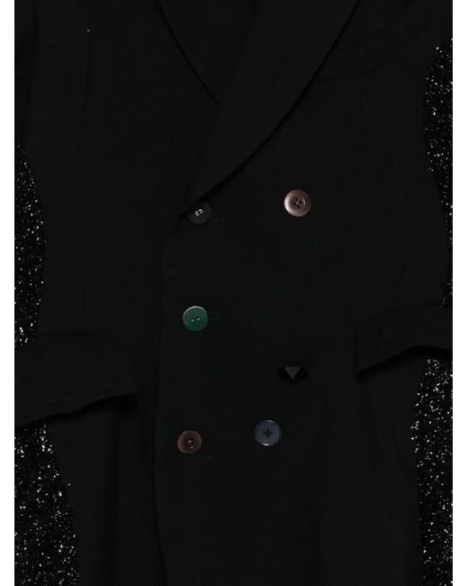 Undercover Black Double-Breasted Coat