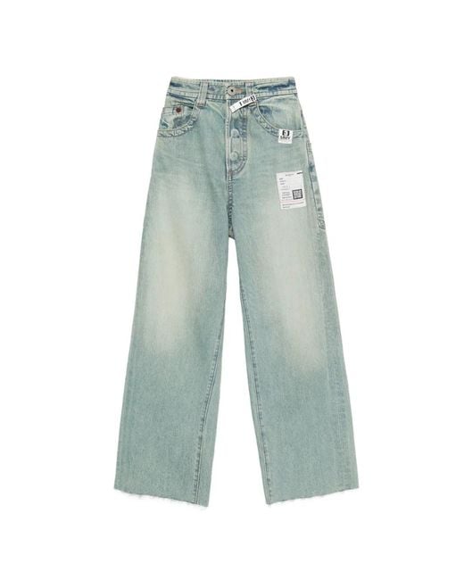 Maison Mihara Yasuhiro Blue Jean Droit À Patch Logo