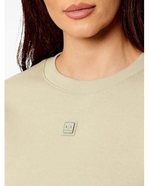 ARMANI EXCHANGE Natural Logo-Patch Sweatshirt