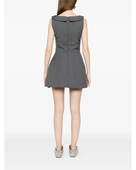 ShuShu/Tong Side-Bow Mini Dress in Gray | Lyst