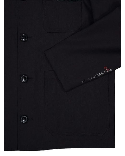 Marni Black Pocket Collar Jacket for men