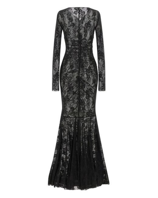 Norma Kamali Black Fishtail Maxi Dress