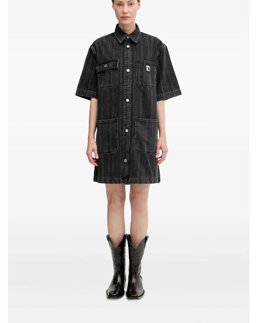 Carhartt Black Pinstripe Shirt Dress