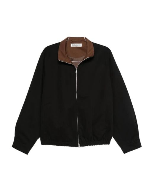 Our Legacy Black Twill Bomber Jacket for men