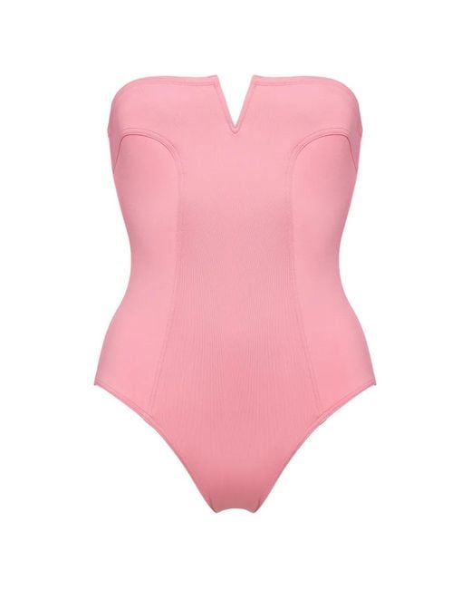 Eres Pink Apparence Bustier Swimsuit