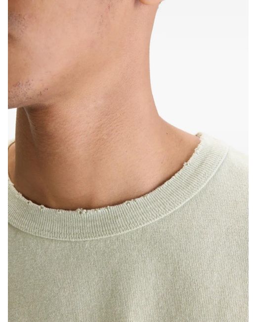Bellerose Green Frayed T-Shirt for men