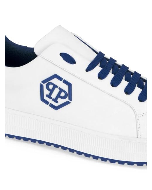 Philipp Plein White Sneakers Neon Rock Low-Top