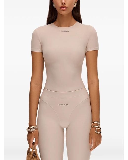 ANNAFOXY White T-Shirt Flux À Manches Courtes