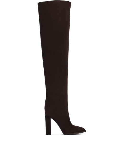 Bottines En Daim À Talon Épais Elsa 110 Mm Le Silla en coloris Black