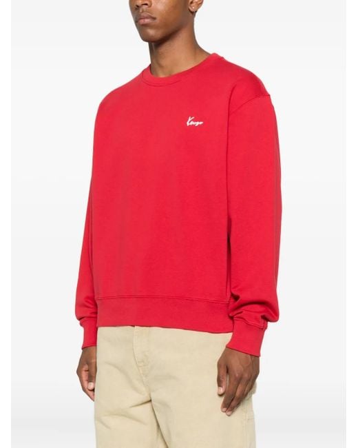 KENZO Red Gots Archive Bouquet Print Crew-Neck Sweatshirt Clothing for men