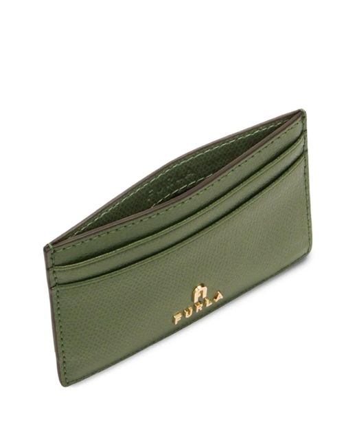 Furla Green Camelia Leather Card-Holder