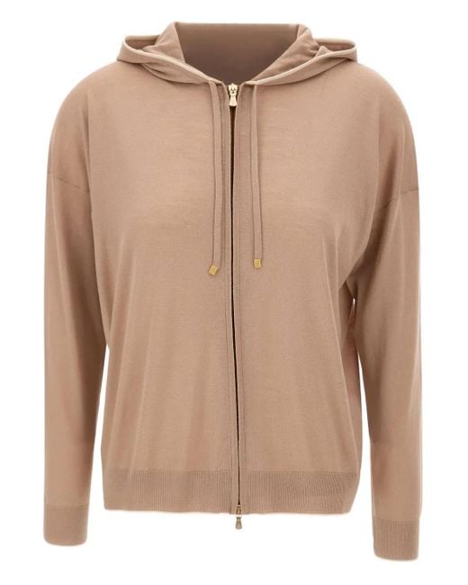 Cardigan Con Cappuccio di Eleventy in Brown