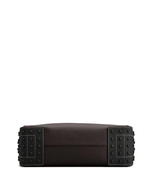 Tod's Black Pebble-Grain Tote Bag