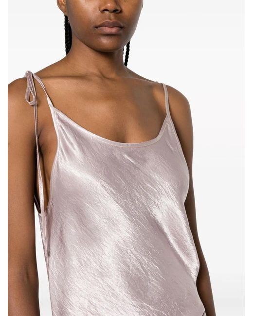 Acne Pink Satin Bias-cut Dress