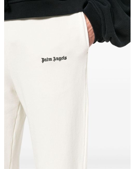 Pantalon de jogging à logo brodé Palm Angels pour homme en coloris White