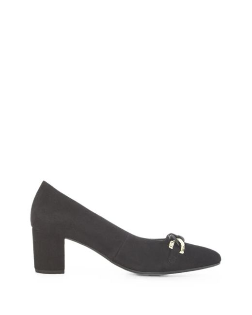 Gabor Metallic Knot-Detail Block-Heel Pumps