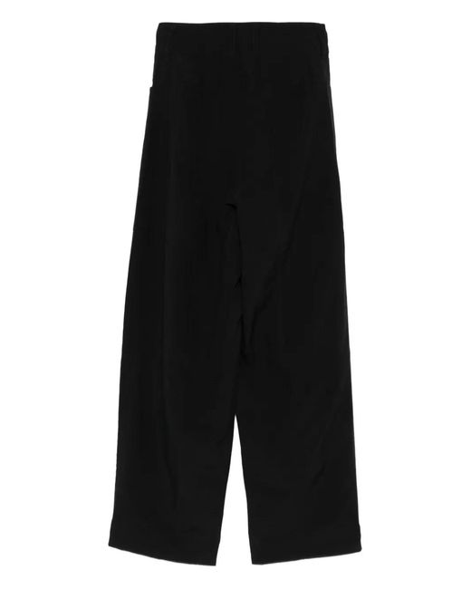 Rohe Black Button-Cuffed Trousers