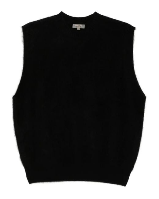 N.Peal Cashmere Black Cashmere Vest