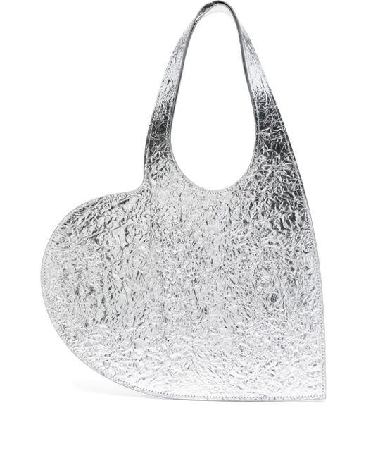 Coperni Gray Mini Heart Tote Bag