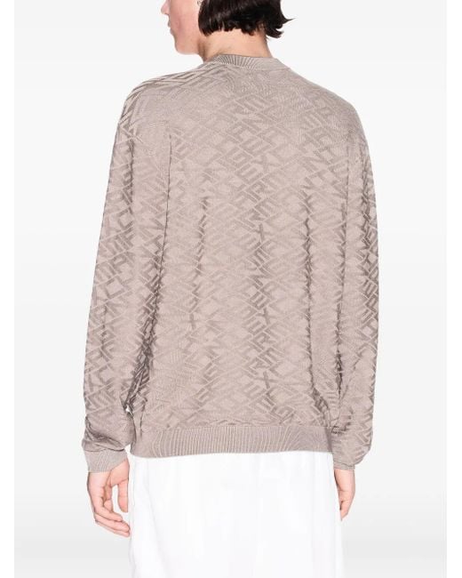 メンズ ARMANI EXCHANGE ジオメトリックパターン セーター Brown