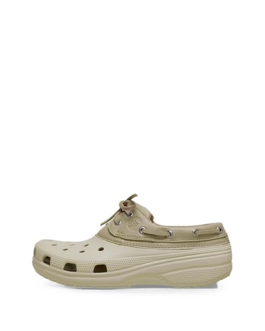 CROCSTM White Classic Perforated Boat Shoes for men