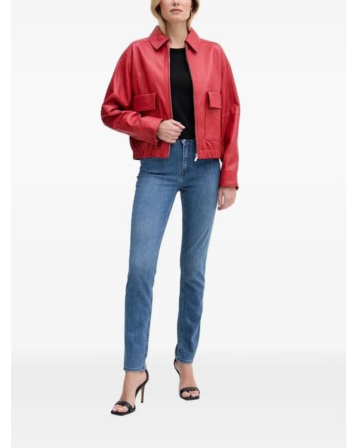 Trussardi Red Flap-Pocket Jacket