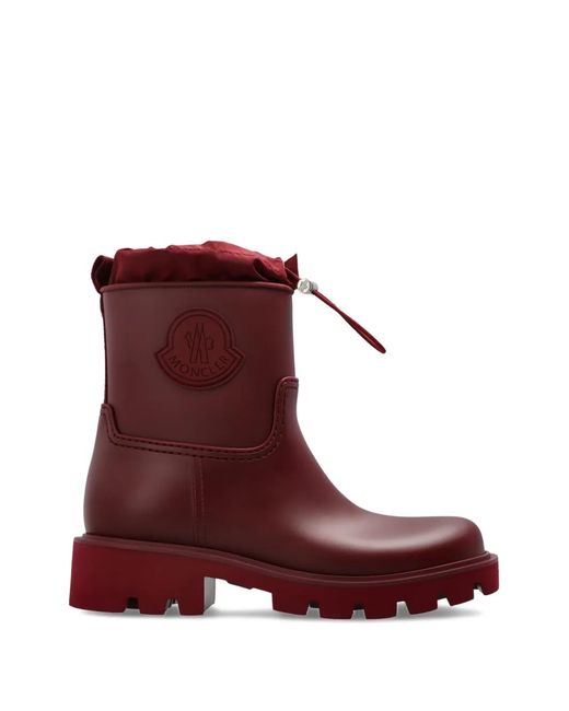 Moncler Red Kickstream Rain Short Water Boot