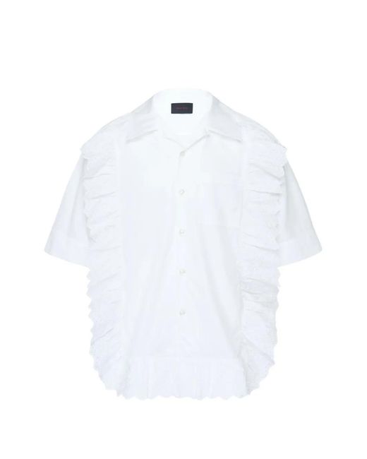 Simone Rocha White Chemise À Volants for men