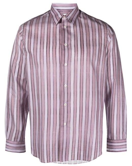 Paul Smith Red Striped Organic Cotton Shirt for men