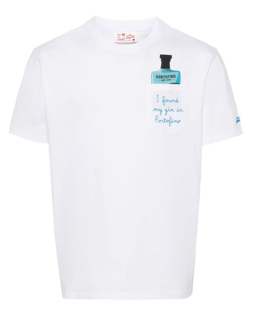 Mc2 Saint Barth T-Shirt mit grafischem Print in White für Herren