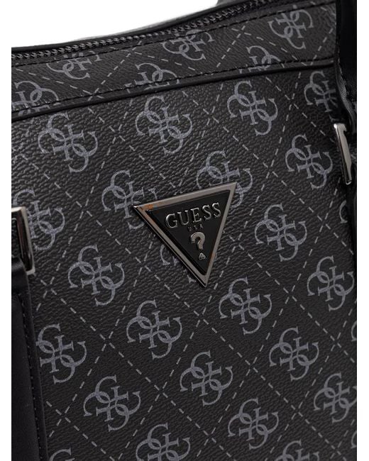 Guess Black Logo Pattern Bag for men