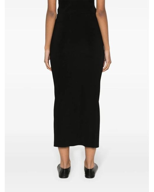 Fabiana Filippi Black High-Waist Midi Skirt