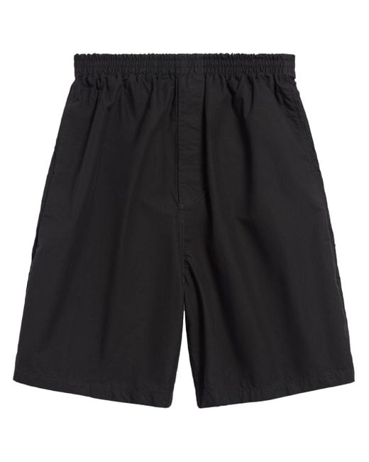 Balenciaga Black Hybrid Cotton Shorts