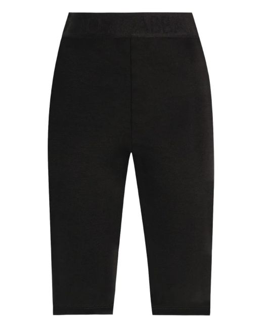 Dolce & Gabbana Black Logo-Waist Biker Shorts